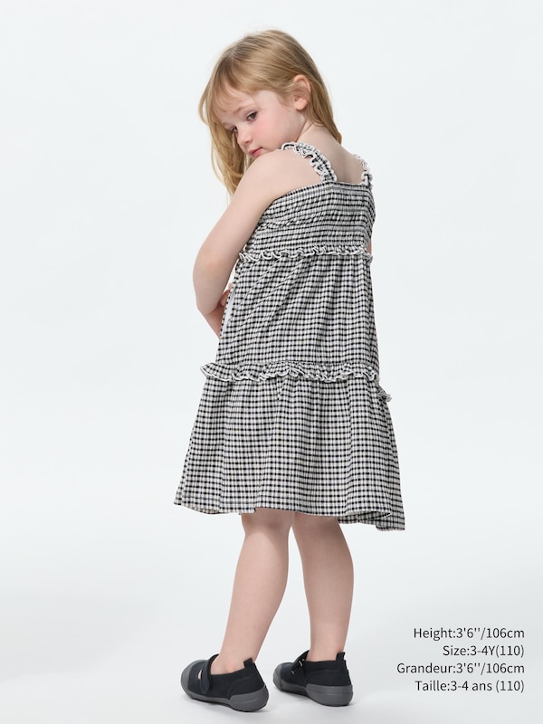 Shirring Dress Sleeveless | Check