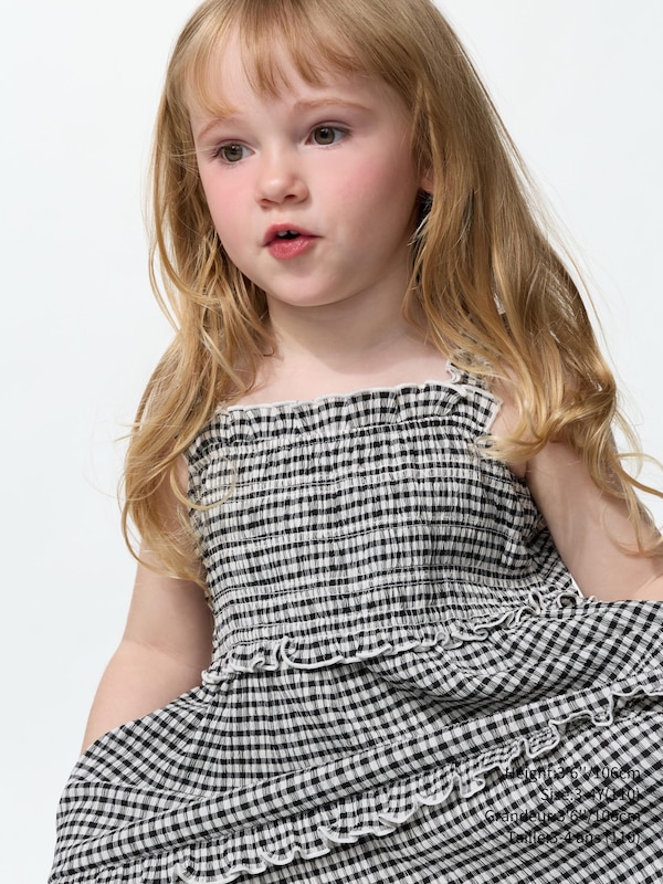 Shirring Dress Sleeveless | Check
