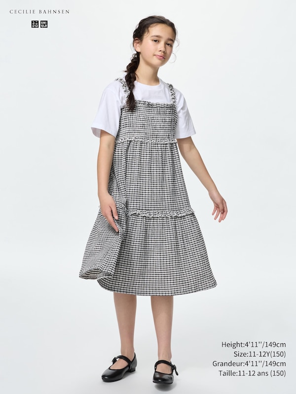 Shirring Dress Sleeveless | Check