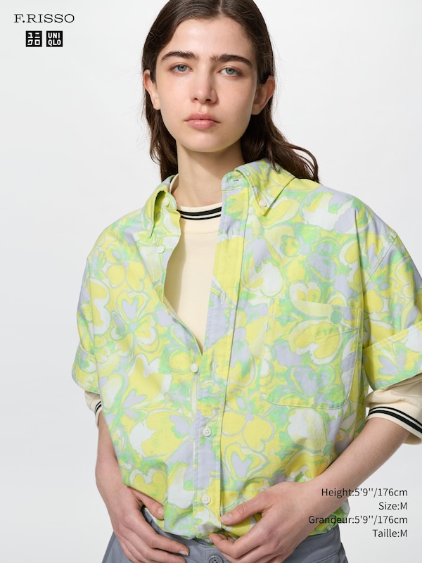 Oxford Oversized Shirt Short Sleeve | Print
