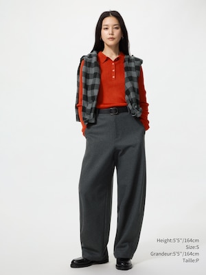 Brushed Jersey Barrel Leg Pants