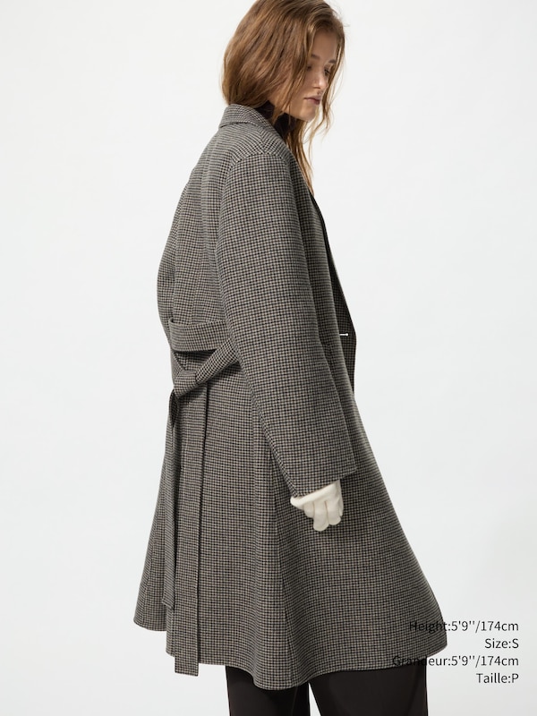 FEMME MANTEAU LONG DÉCONTRACTÉ DOUBLE-FACE