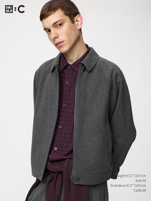 VESTE HARRINGTON EN MÉLANGE LAINE