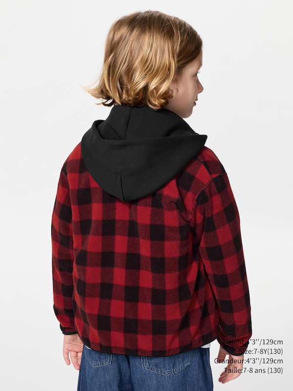 VESTE EN POLAIRE À ZIP INTÉGRAL | À MOTIFS