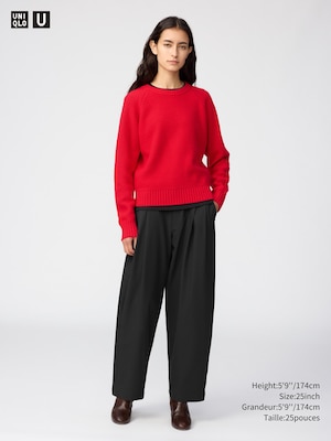 PANTALON À PINCES À JAMBE BALLON