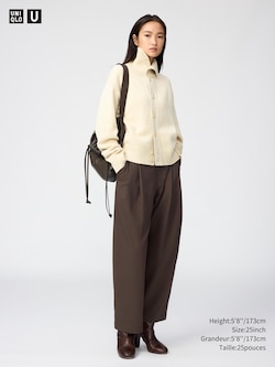 Pleated Barrel Leg Pants