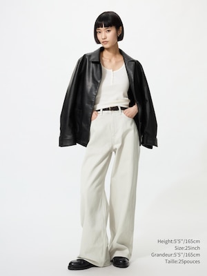 FEMME JEAN AMPLE TAILLE HAUTE