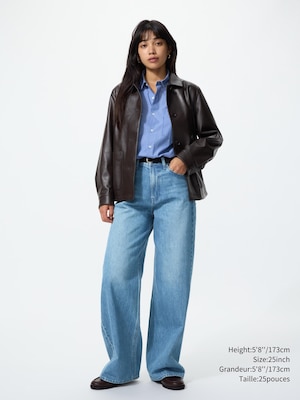 JEAN AMPLE TAILLE HAUTE | LONG