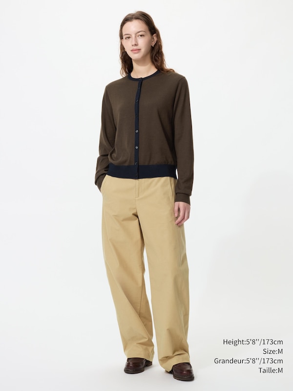 Merino Crew Neck Cardigan