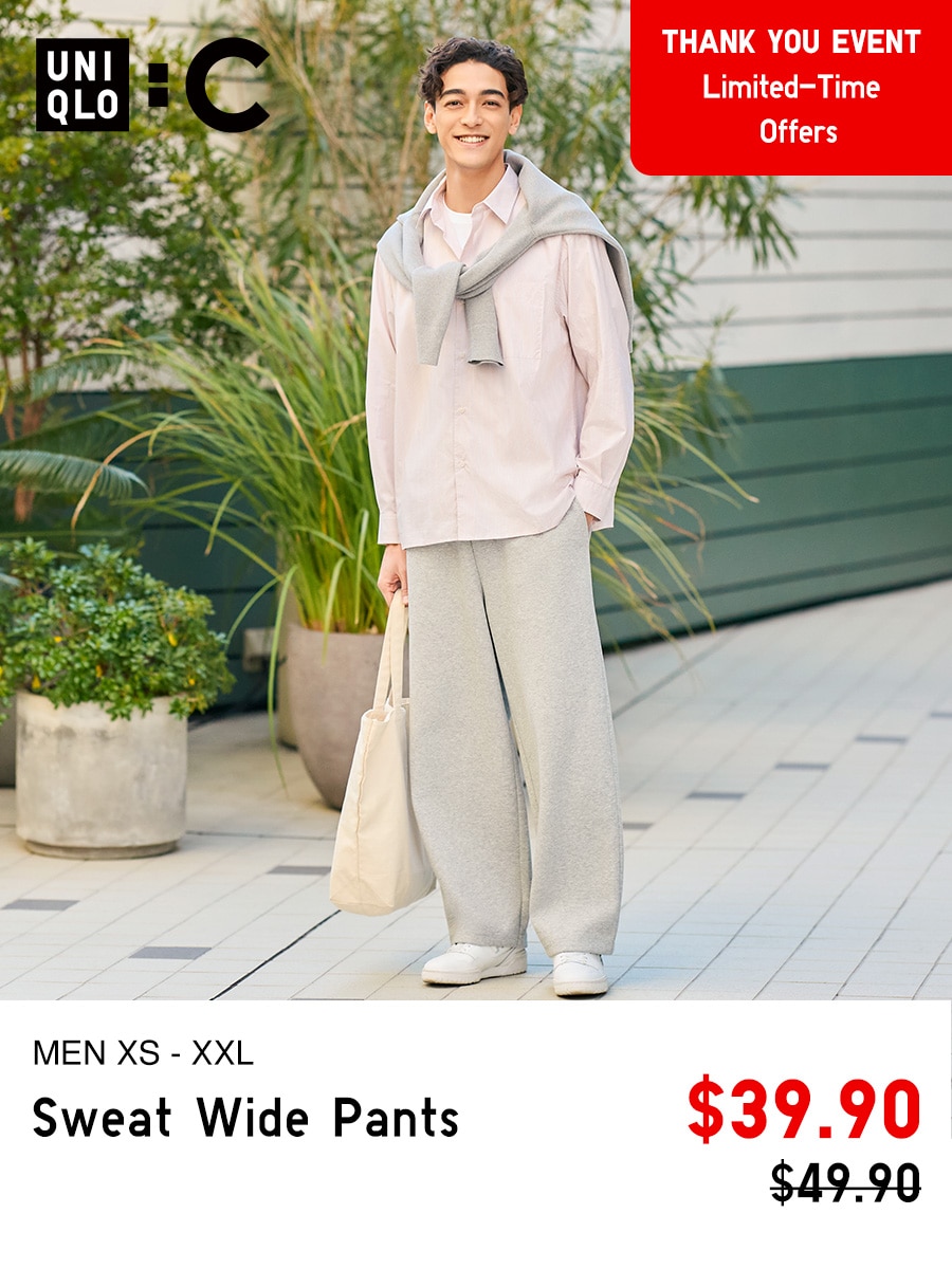 Men's Wide Sweat Pants