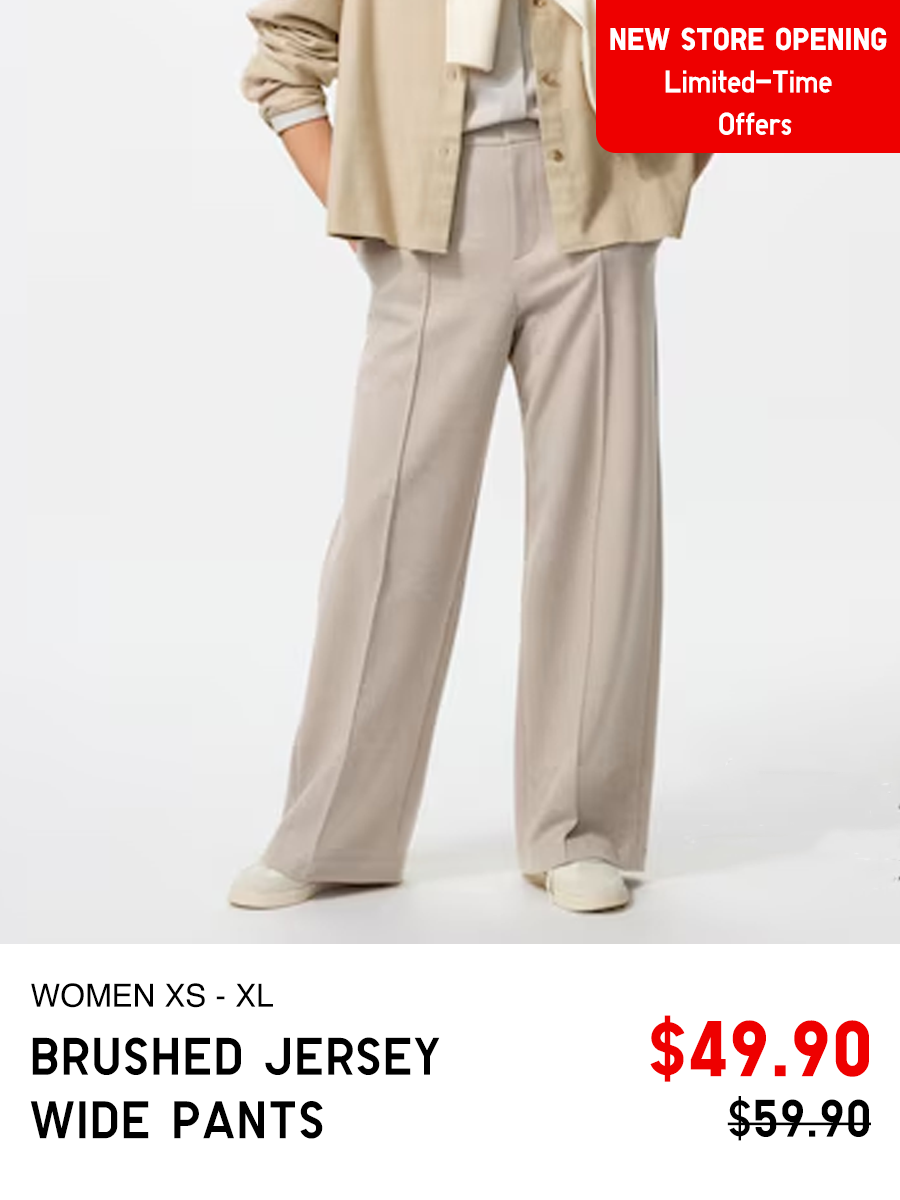 Brushed Jersey Wide Pants