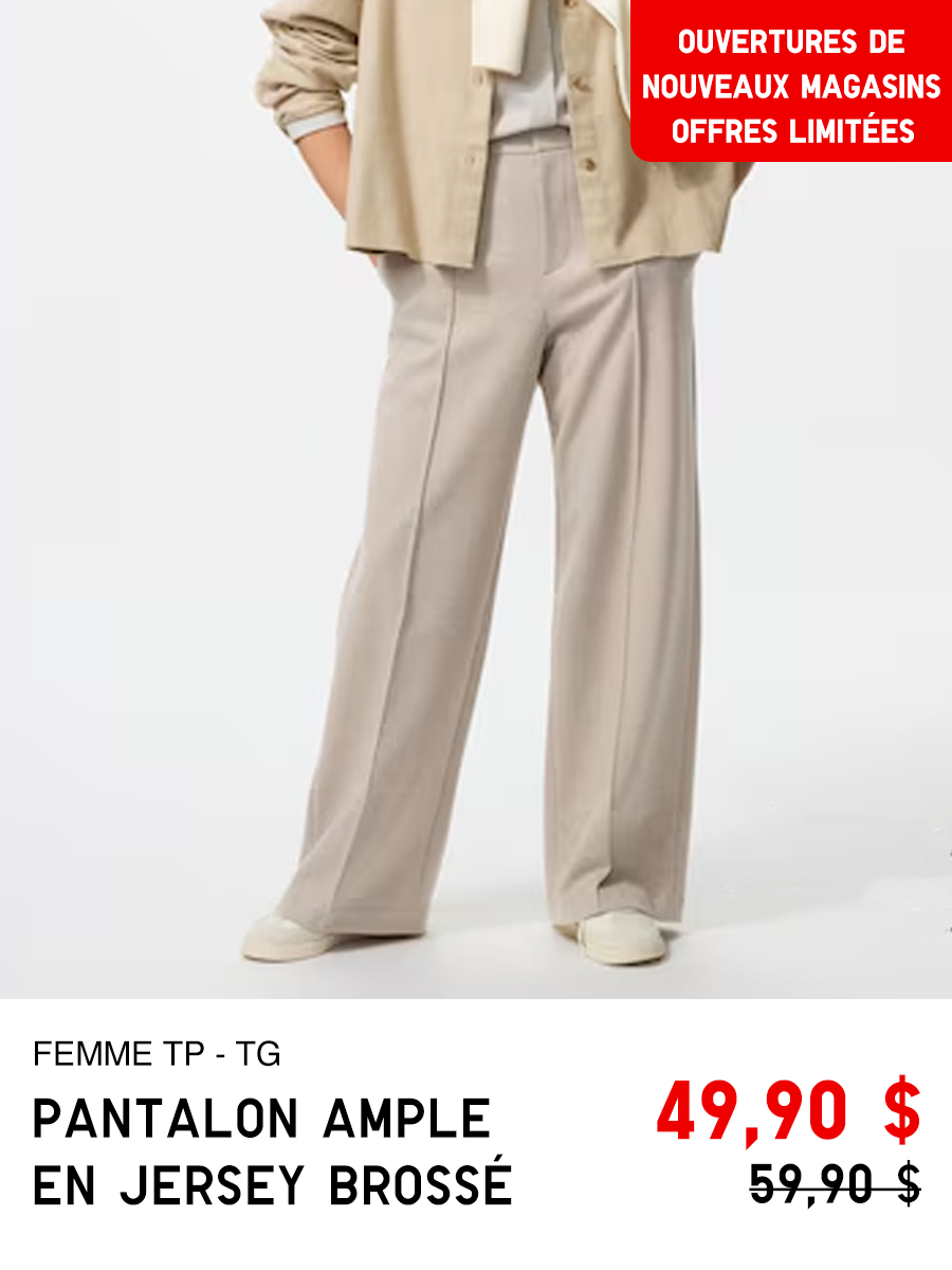 Brushed Jersey Wide Pants