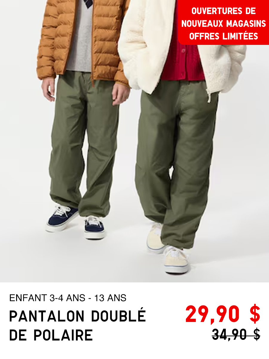 Kids Warm Lined Pants