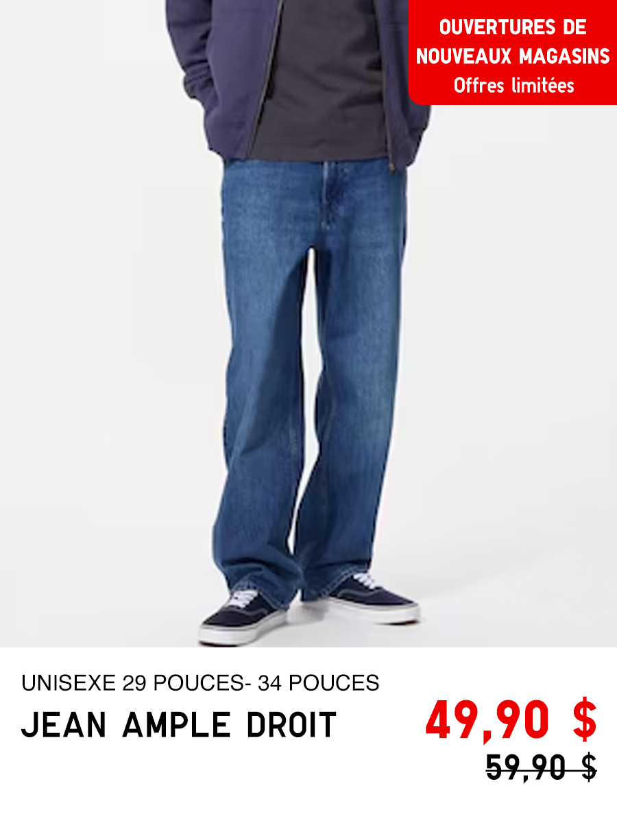 Wide Straight Jeans Men