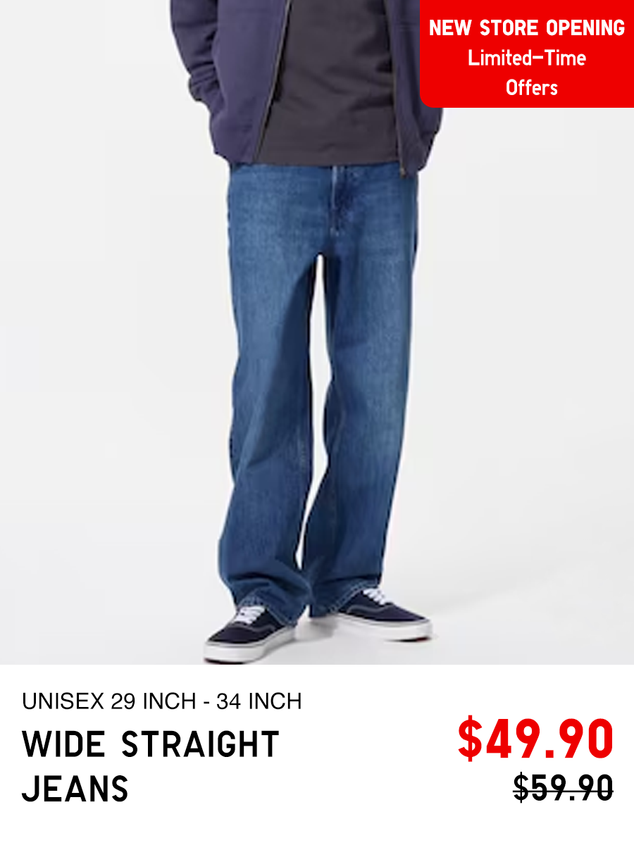 Wide Straight Jeans Men