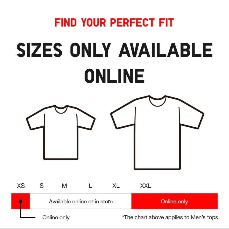 UNIQLO CANADA  Large & small sizes: Sizes only available online