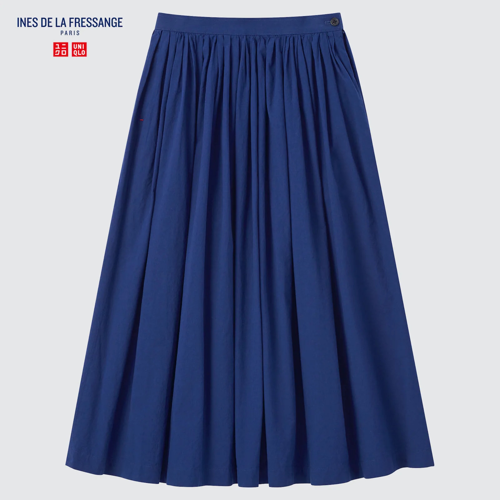 IDLF COTTON LINEN GATHER SKIRT