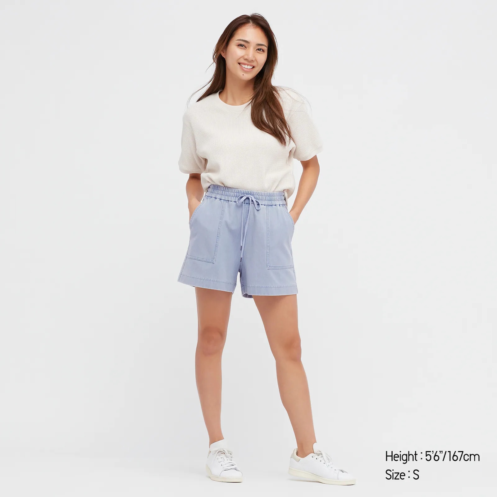 DENIM JERSEY SHORTS