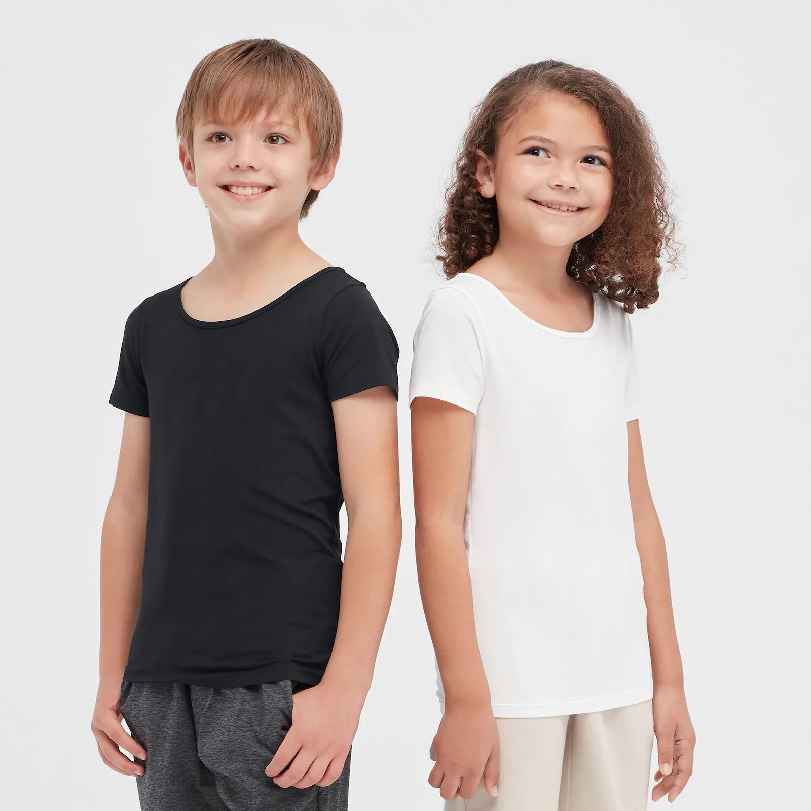 T-SHIRT SCOOP EN MÉLANGE DE COTON AIRISM ENFANT