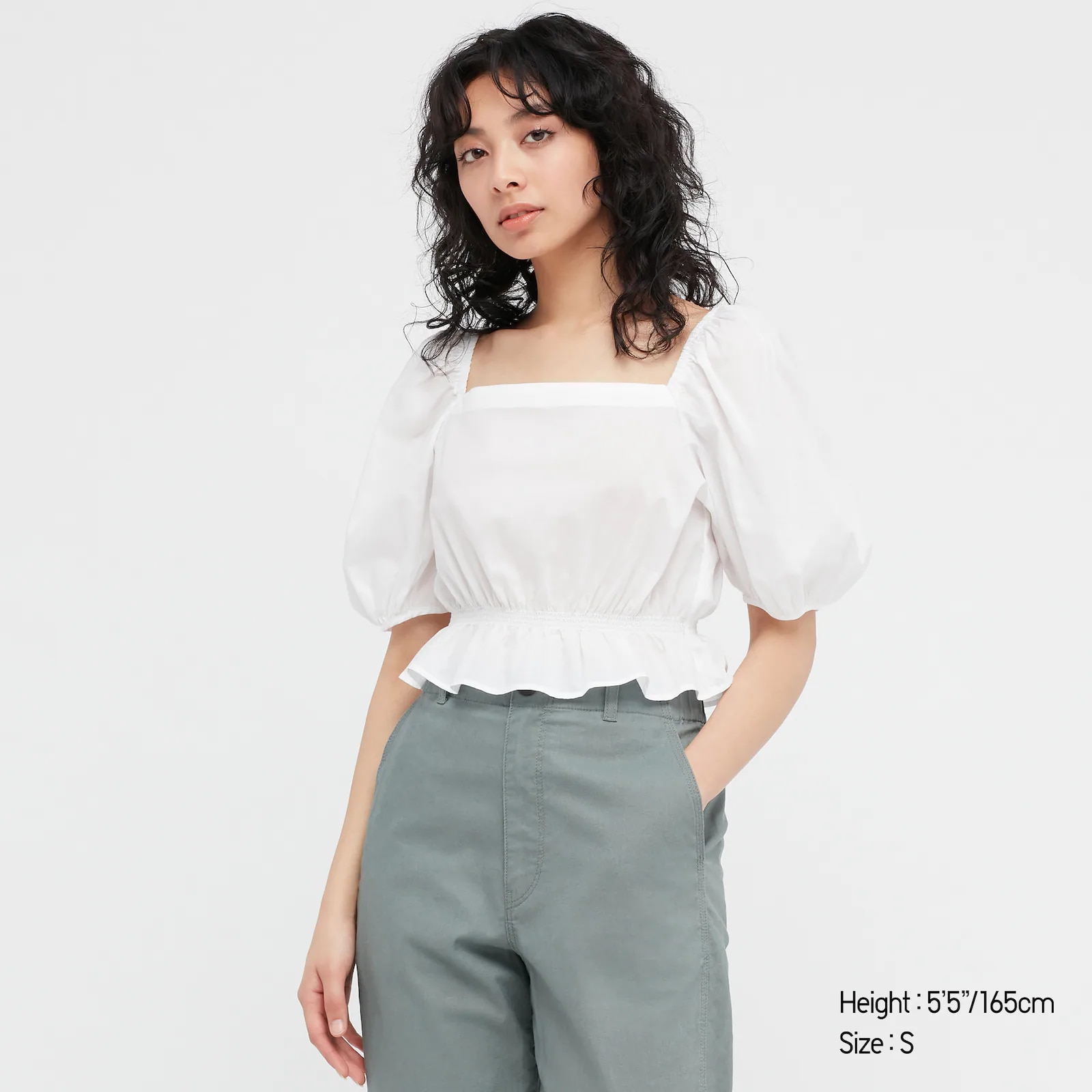 COTTON CROPPED BLOUSE