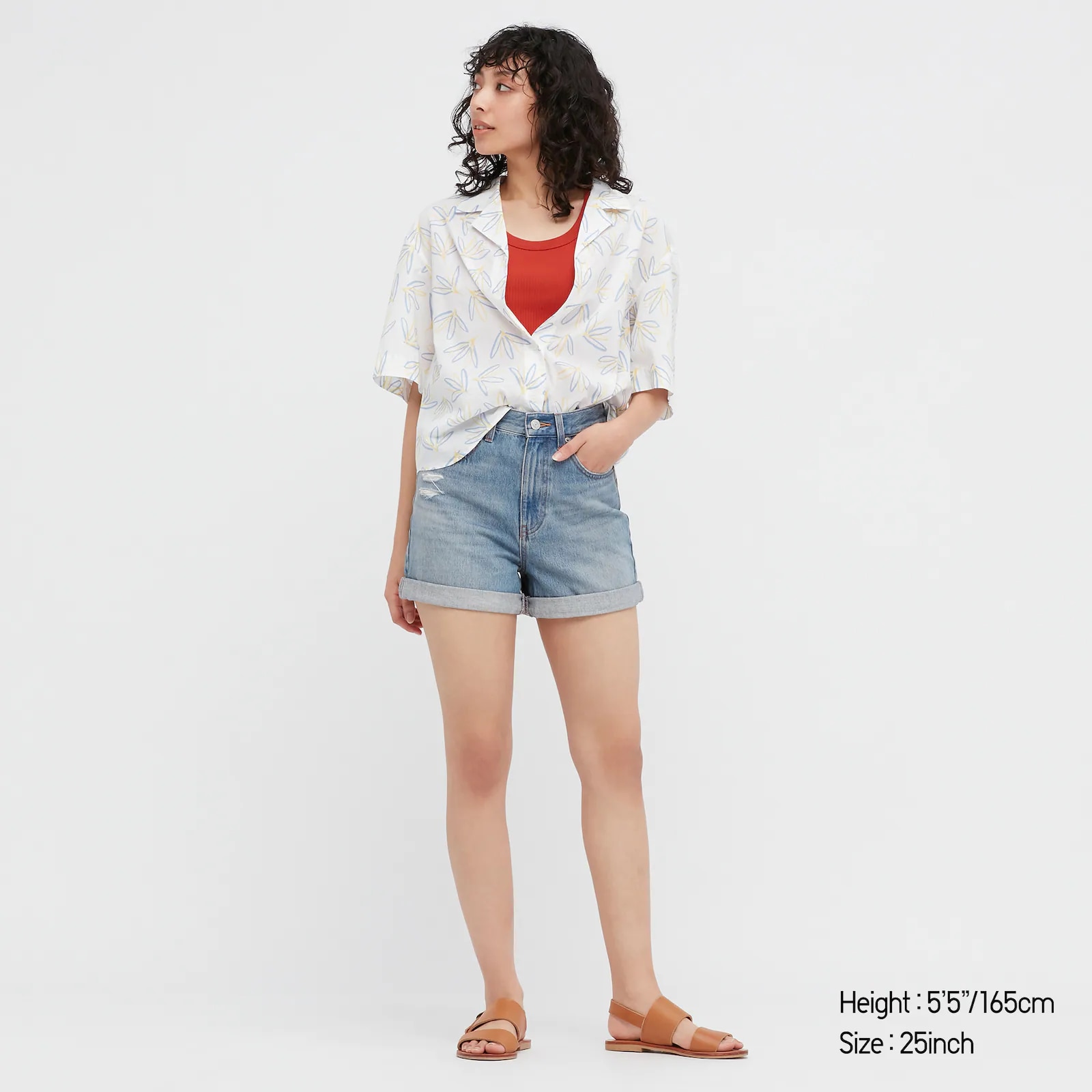 HIGH RISE DENIM SHORTS
