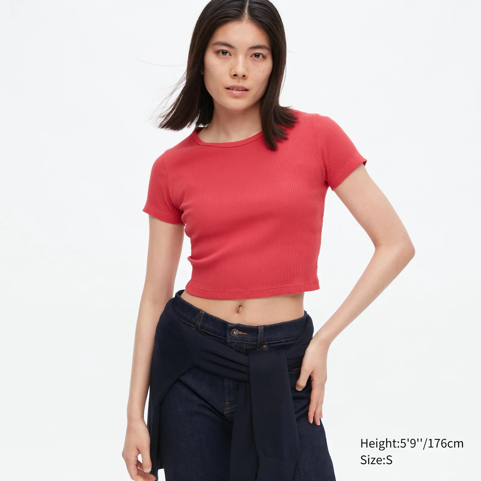 RIBBED CROPPED T-SHIRT