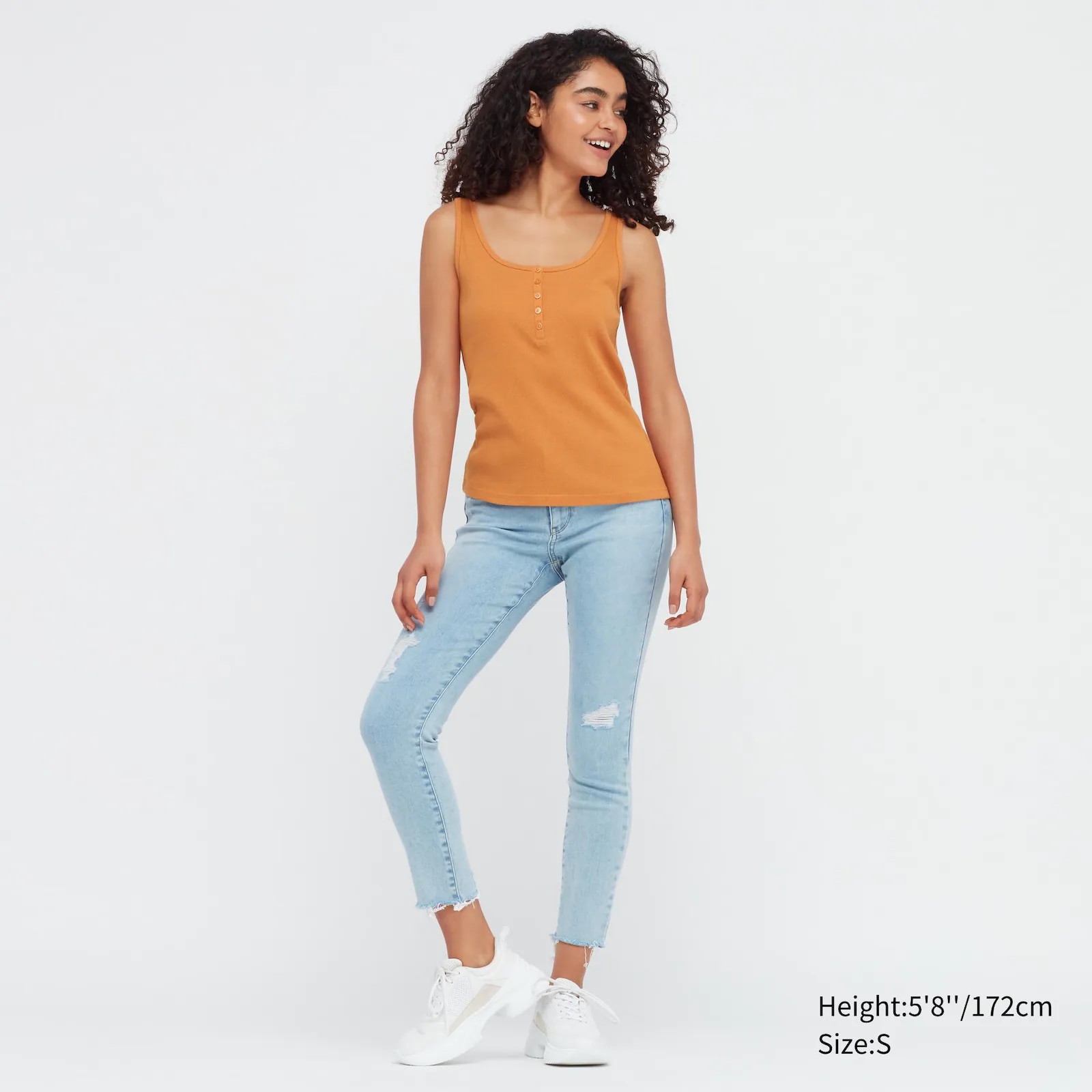 UNIQLO Ribbed Henley Tank Top