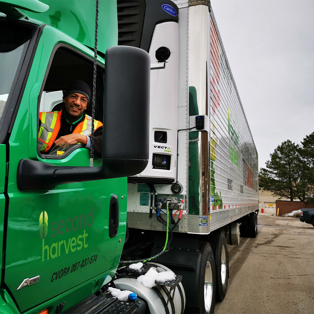 truck driver in second harvest truck