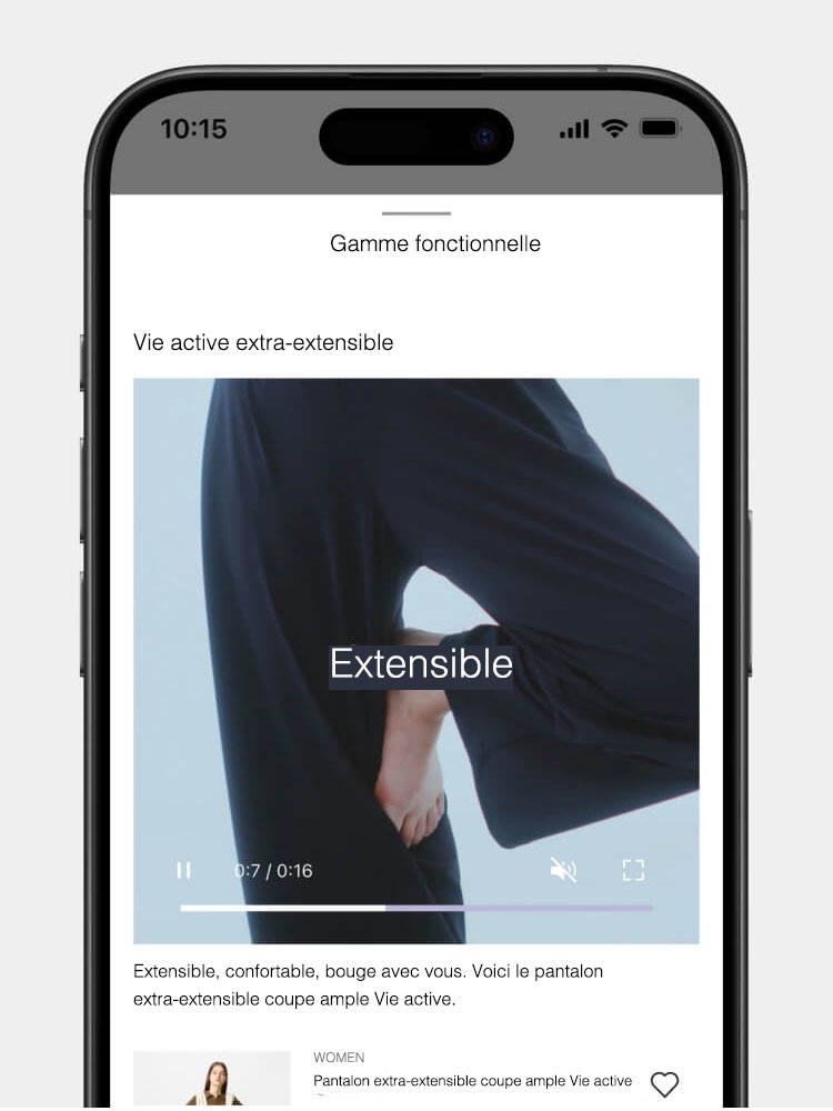 Vous pouvez afficher les informations complètes en appuyant sur un bouton.