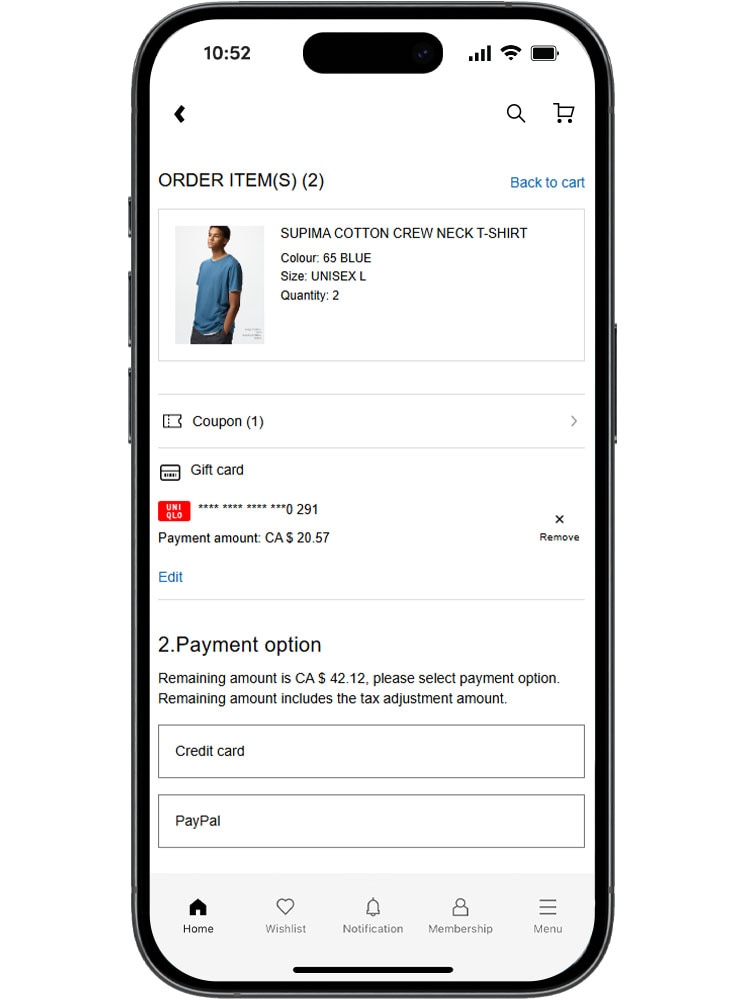 You can now use our e-gift cards to shop online. Select the gift card option during checkout.