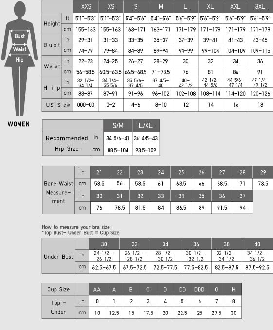 SIZE CHART and Measurement Instructions -  Canada