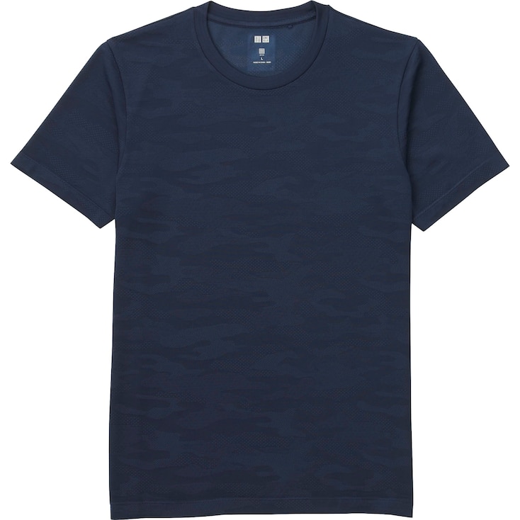 Uniqlo Dry Ex Mapping Crewneck Short Sleeve T Shirt, $19, Uniqlo