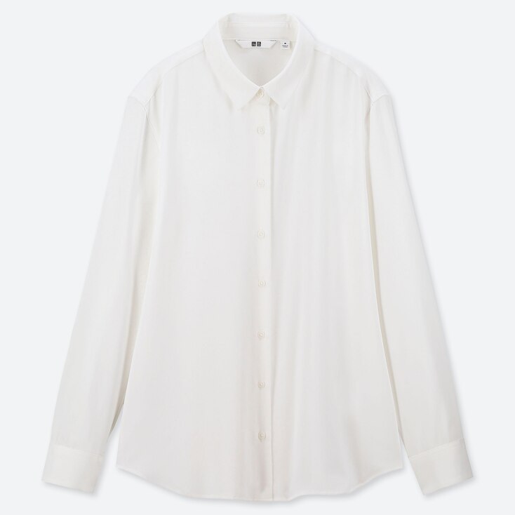 WOMEN RAYON LONG SLEEVED BLOUSE | UNIQLO UK