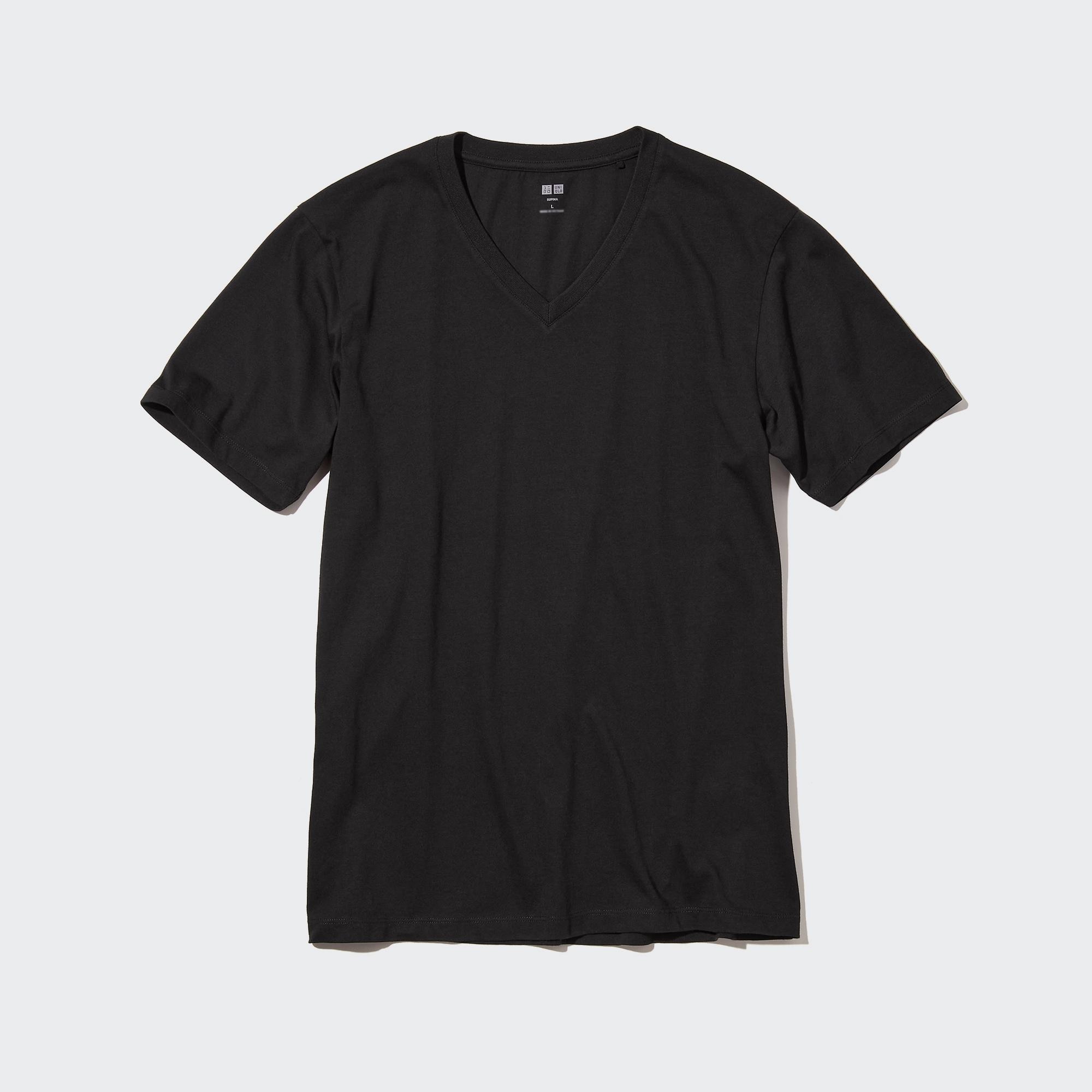 Men 100% Supima Cotton V Neck T-Shirt 