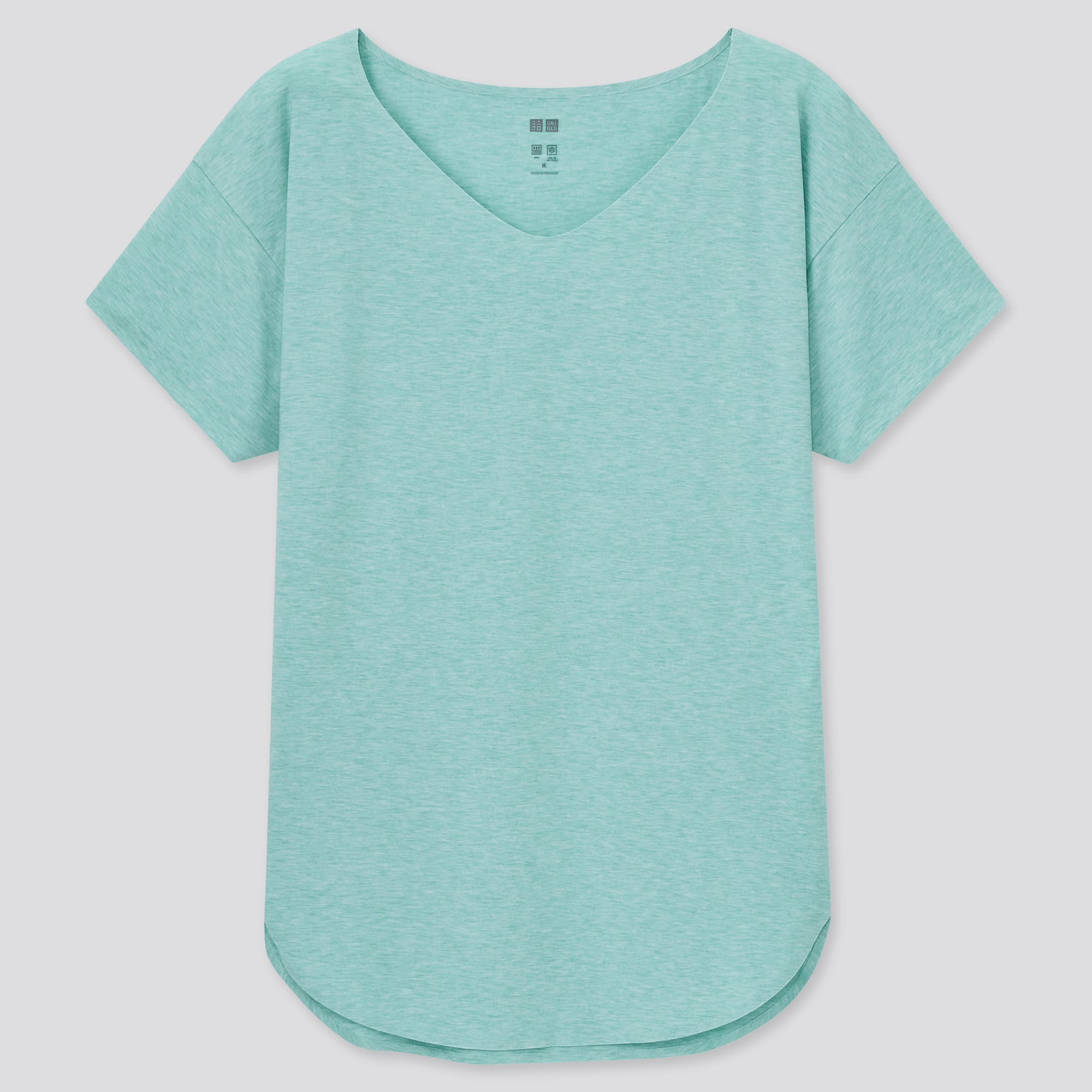 Women AIRism Seamless V Neck Longline Short Sleeved TShirt UNIQLO UK