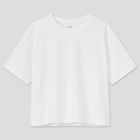 Women DRY-EX Cropped Crew Neck Short Sleeved T-Shirt
