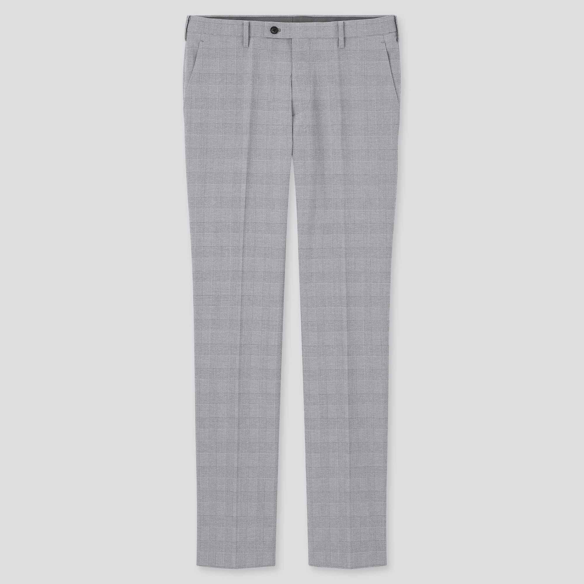 MEN Ultra Light Glen Checked Trousers 
