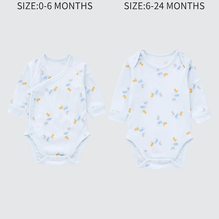 Newborn 100% Cotton Joy Of Print Rabbit Long Sleeved Bodysuit