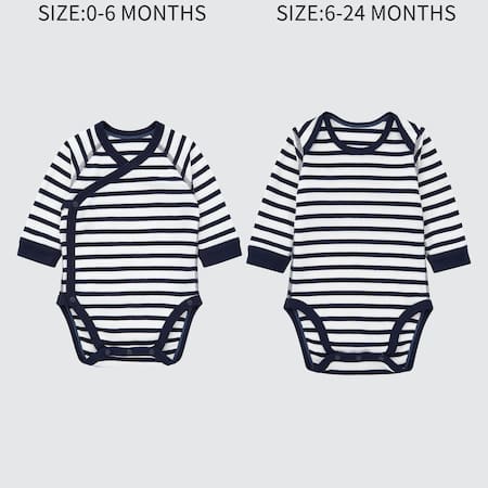 Babies Newborn Bodysuit Striped Long Sleeved Bodysuit