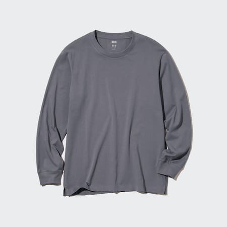 AIRism Cotton Crew Neck Long Sleeved Top