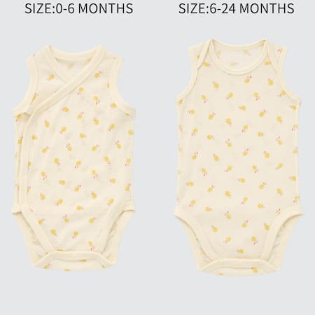 Babies Newborn Joy Of Print Cotton Mesh Sleeveless Inner Bodysuit