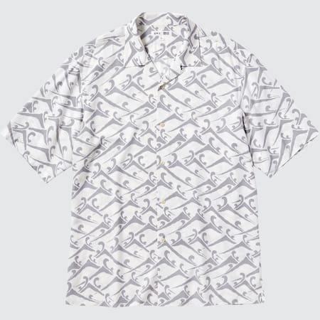 Men Unsodo Printed Short Sleeved Shirt (Open Collar)