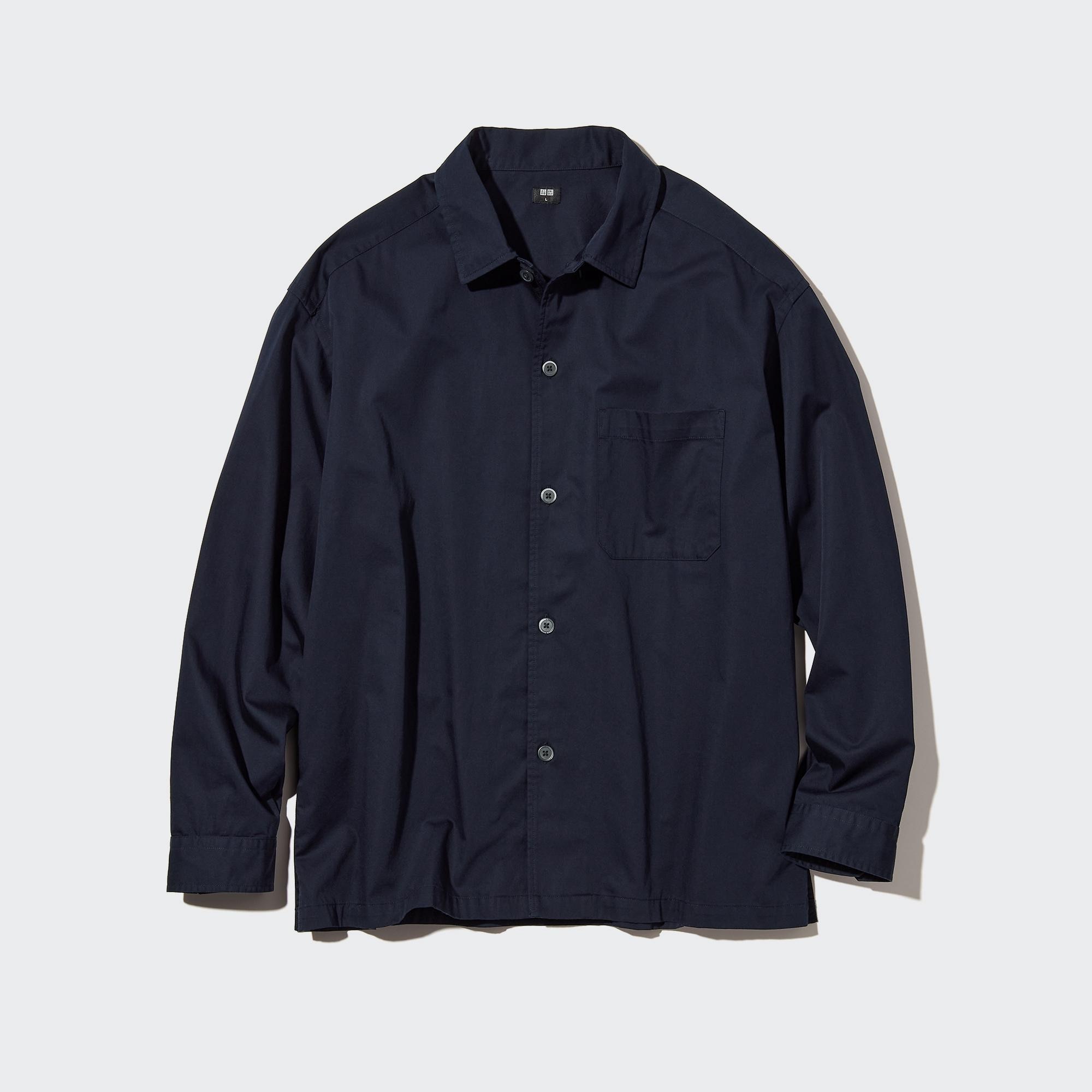 uniqlo grandad collar shirt