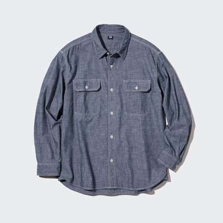 Chemise Casual en Chambray Homme