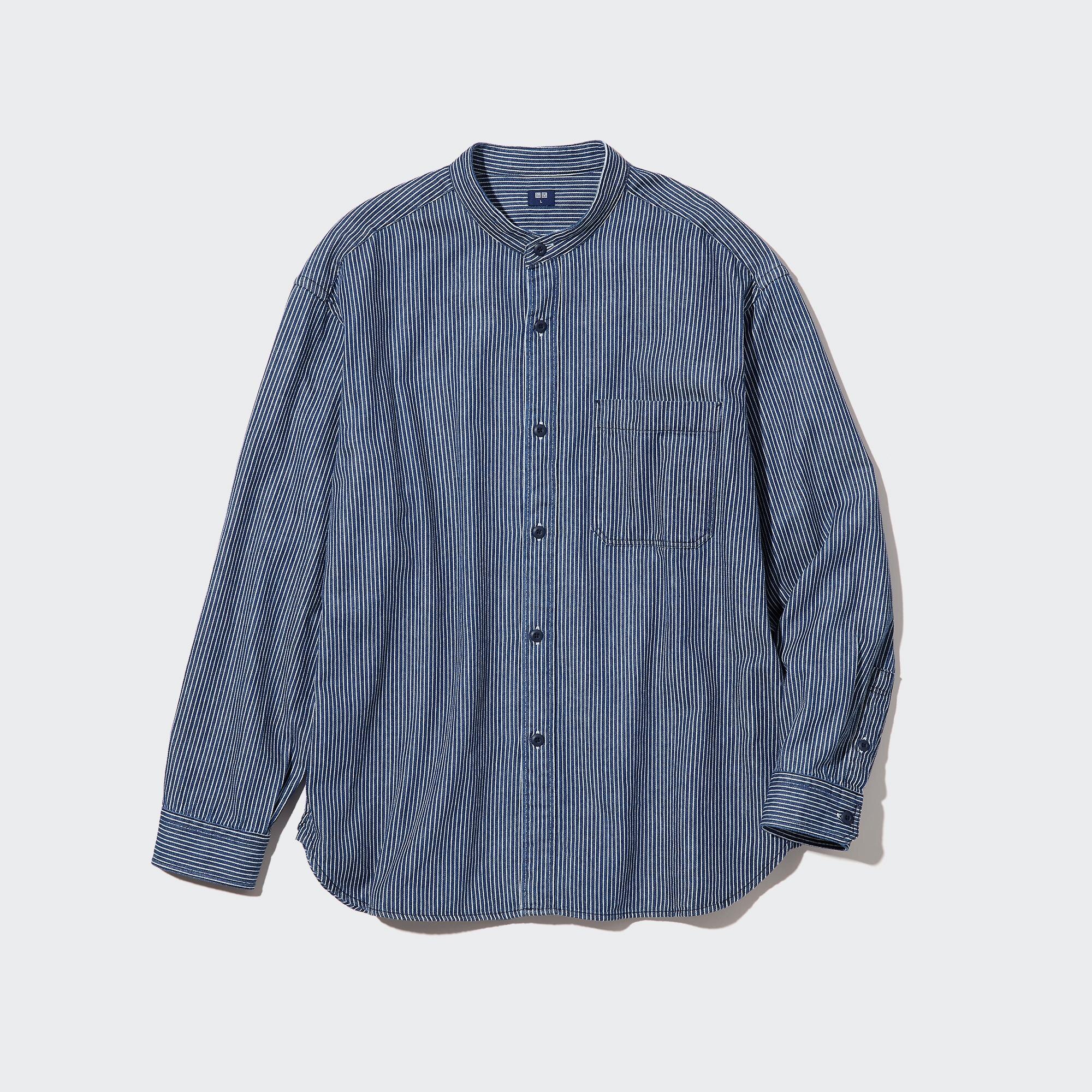 uniqlo grandad collar shirt