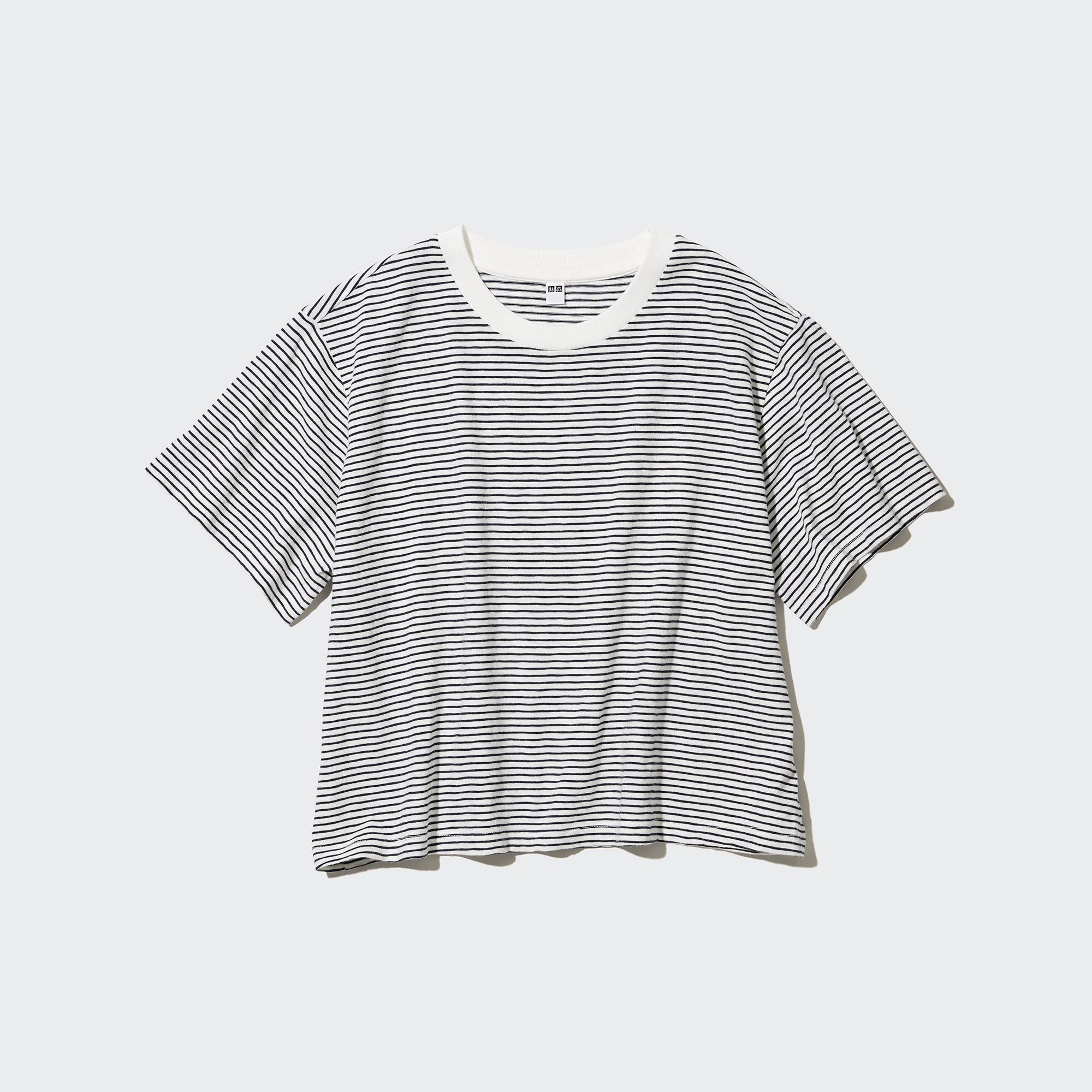 Women Slub Jersey Crew Neck Cropped 