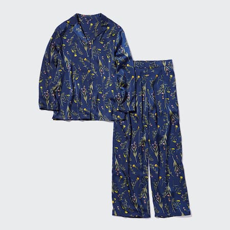 Satin Printed Long Sleeved Pyjamas
