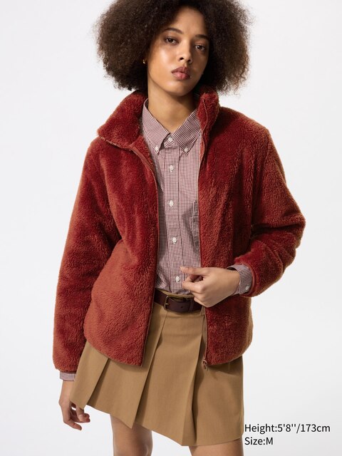 Uniqlo Rood - Fluffy Fleece Jack - Xs