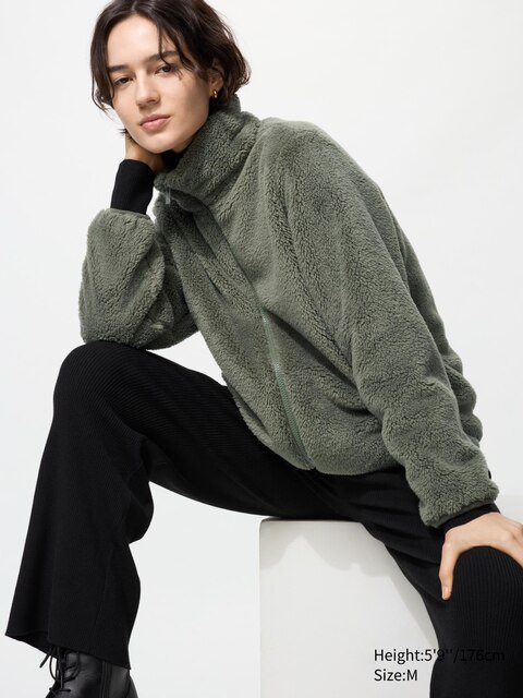 Uniqlo Groen - Fluffy Fleece Jack - Xl