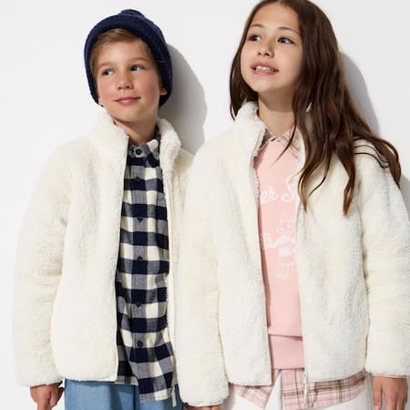 Kids Fluffy Fleece Zipped Jacket | UNIQLO UK